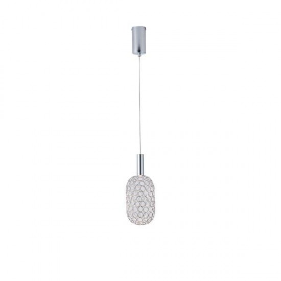 ΦΩΤΙΣΤΙΚΟ ΚΡΕΜΑΣΤΟ ΜΕΤΑΛΛΟ ΜΟΝΟΦΩΤΟ LED 6.3W 648Lm 3000K Φ130X1588mm ΑΣΗΜΙ ARTE ILLUMINA PERFORATO