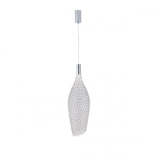 ΦΩΤΙΣΤΙΚΟ ΚΡΕΜΑΣΤΟ ΜΕΤΑΛΛΟ ΜΟΝΟΦΩΤΟ LED 7.6W 780Lm 3000K Φ200X1960mm ΑΣΗΜΙ ARTE ILLUMINA PERFORATO