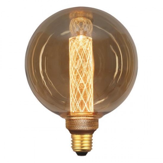 ΛΑΜΠΑ LED ΓΛΟΜΠΟΣ G125 3,5W 120lm Ε27 2000K 220-240V GOLD GLASS DIMMABLE