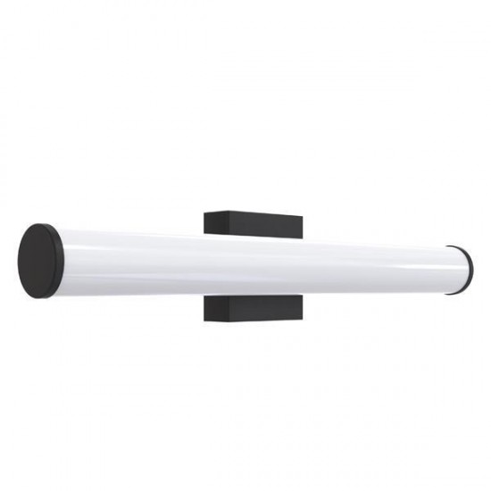 ΑΠΛΙΚΑ ΜΠΑΝΙΟΥ ΜΕΤΑΛΛΟ-ΠΛΑΣΤΙΚΟ ΟΒΑΛ LED 15W 1500Lm 3CCT(3000-4000-6000K) 600X102mm IP44 ΜΑΥΡO ARTE ILLUMINA PALΜ