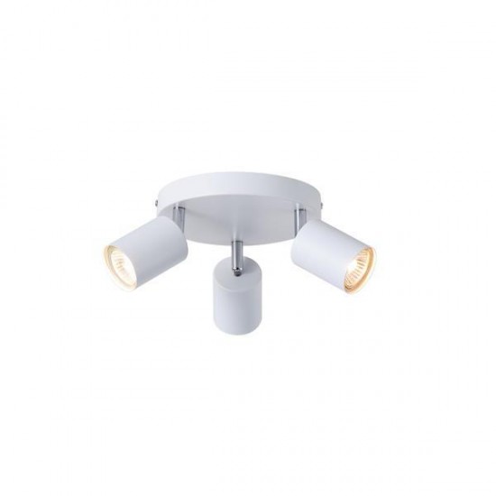 ΣΠΟΤ ΜΕΤΑΛΛΟ 3ΦΩΤΟ 3XGU10 Max 7W Φ180X135mm ΛΕΥΚΟ ARTE ILLUMINA OLYMP
