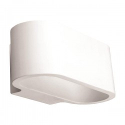 ΑΠΛΙΚΑ ΤΟΙΧΟΥ ΟΒΑΛ SMALL ΓΥΨΙΝΗ G9 1x6W 180x95x90mm