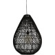 ΦΩΤΙΣΤΙΚΟ ΚΡΕΜΑΣΤΟ ΜΟΝΟΦΩΤΟ Ε27 MAX 60W 370X500mm RATTAN  ΜΑΥΡΟ ARTE ILLUMINA KAI