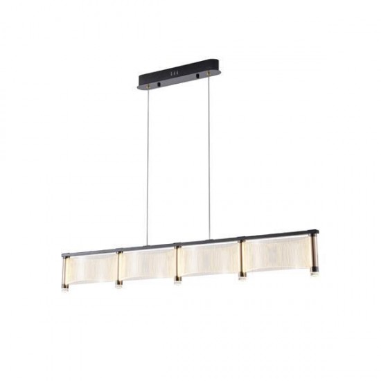 ΦΩΤΙΣΤΙΚΟ ΚΡΕΜΑΣΤΟ ΑΚΡΥΛΙΚΟ LED 60W 5400Lm 3000K 1200X270X175mm Γαλλικό Χρυσό ARTE ILLUMINA RAVENA