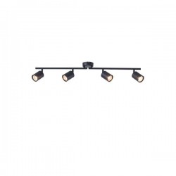 ΣΠΟΤ ΜΕΤΑΛΛΟ 4ΦΩΤΟ 4XGU10 Max 7W 790X165mm ΜΑΥΡΟ ARTE ILLUMINA OLYMP