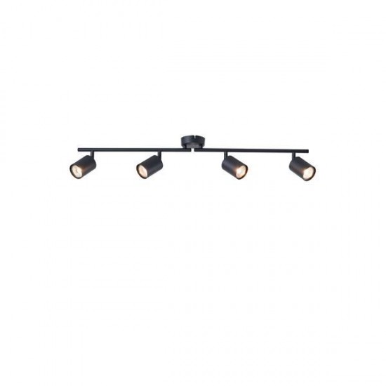 ΣΠΟΤ ΜΕΤΑΛΛΟ 4ΦΩΤΟ 4XGU10 Max 7W 790X165mm ΜΑΥΡΟ ARTE ILLUMINA OLYMP