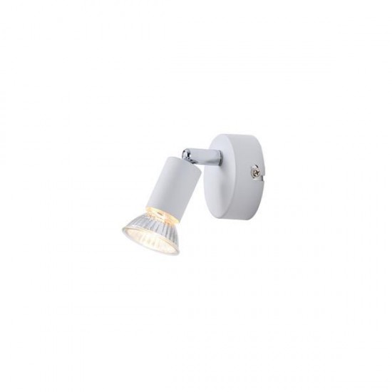 ΣΠΟΤ ΚΙΝΗΤΟ ΜΕΤΑΛΛΟ 1XGU10 Max 7W 70X70X105mm ΛΕΥΚΟ ARTE ILLUMINA VORRAS