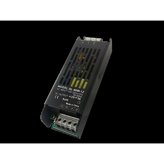 ΤΡΟΦΟΔΟΤΙΚΟ ΜΕΤΑΛΛΙΚΟ 12V DC 60W IP20 PRO