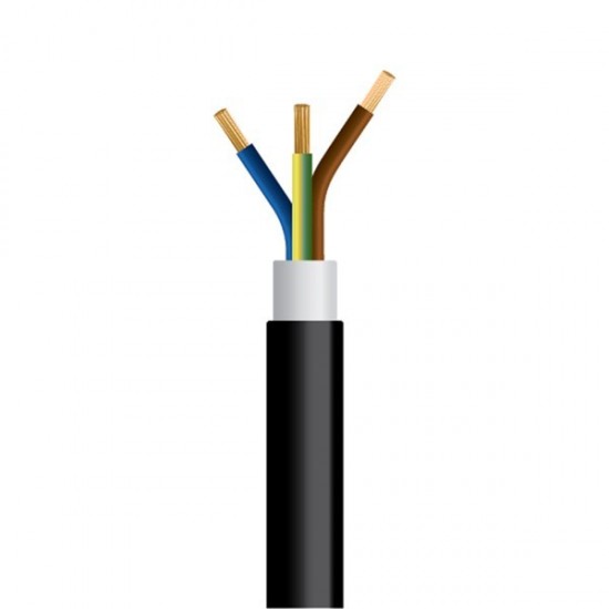 ΚΑΛΩΔΙΟ NYY J1VV-U 3X1,5mm² ΜΑΥΡΟ (100m/Roll)