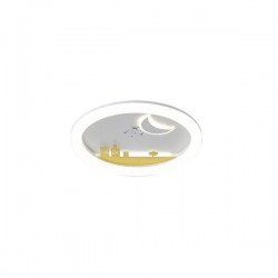 ΠΛΑΦΟΝΙΕΡΑ ΜΕΤΑΛΛΟ-ΠΛΑΣΤΙΚΟ LED 60W 5940Lm 3CCT (3000-4000-6500K) Φ480X65mm ΛΕΥΚΟ-ΚΙΤΡΙΝΟ ARTE ILLUMINA ALEGRE