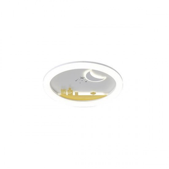 ΠΛΑΦΟΝΙΕΡΑ ΜΕΤΑΛΛΟ-ΠΛΑΣΤΙΚΟ LED 60W 5940Lm 3CCT (3000-4000-6500K) Φ480X65mm ΛΕΥΚΟ-ΚΙΤΡΙΝΟ ARTE ILLUMINA ALEGRE