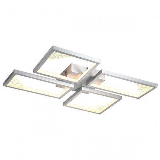 ΦΩΤΙΣΤΙΚΟ ΟΡΟΦΗΣ AΛΟΥΜΙΝΙΟ LED 36W 1400Lm 3000Κ 448X578mm AΣΗΜΙ ARTE ILLUMINA SQUARE