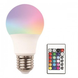 ΛΑΜΠΑ LED 9W 850lm Ε27 RGBW ΜΕ ΤΗΛΕΧΕΙΡΙΣΤΗΡΙΟ 220-240V