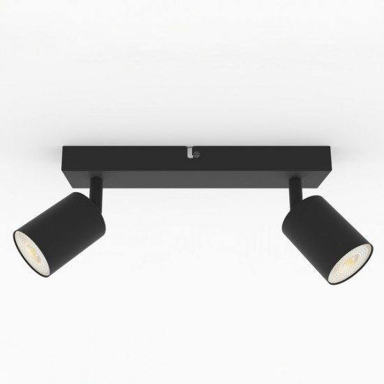 ΣΠΟΤ ΟΡΟΦΗΣ ΔΙΠΛΟ GU10 Max5w Φ200x60x105mm S1962 ΜΑΥΡΟ ARTE ILLUMINA BRAVA