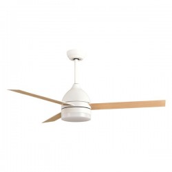 ΑΝΕΜΙΣΤΗΡΑΣ ΟΡΟΦΗΣ ΧΡΩΜΑ ΛΕΥΚΟ-ΞΥΛΟ Φ107 22W DC ΜΟΤΕΡ ΜΕ LED ΦΩΣ ΚΑΙ ΚΟΝΤΡΟΛ