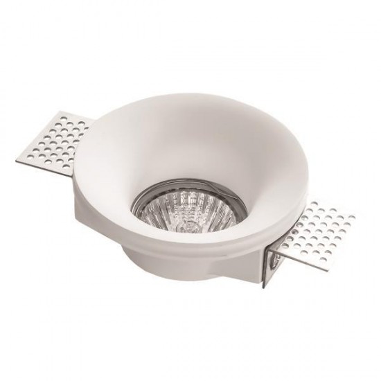 ΣΠΟΤ ΓΥΨΙΝΟ ΜΟΝΟ ΣΤΡΟΓΓΥΛΟ 1XGU10 Φ100x40mm
