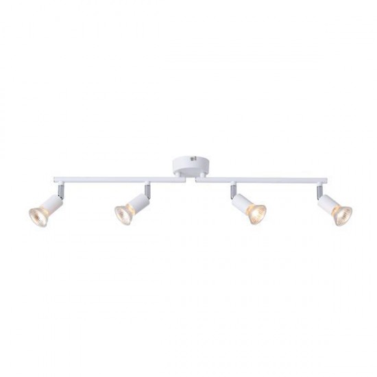 ΣΠΟΤ ΚΙΝΗΤΟ ΜΕΤΑΛΛΟ 4ΦΩΤΟ 3XGU10 Max 7W 600X80X125mm ΛΕΥΚΟ ARTE ILLUMINA VORRAS