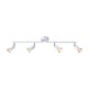 ΣΠΟΤ ΚΙΝΗΤΟ ΜΕΤΑΛΛΟ 4ΦΩΤΟ 3XGU10 Max 7W 600X80X125mm ΛΕΥΚΟ ARTE ILLUMINA VORRAS