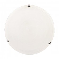 ΠΛΑΦΟΝΙΕΡΑ ΤΟΙΧΟΥ ΓΥΑΛΙ 2xE27 Max 15W Φ400mm ΛΕΥΚΟ-ΑΣΗΜΙ ARTE ILLUMINA ERIS