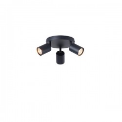 ΣΠΟΤ ΜΕΤΑΛΛΟ 3ΦΩΤΟ 3XGU10 Max 7W Φ180X135mm ΜΑΥΡΟ ARTE ILLUMINA OLYMP