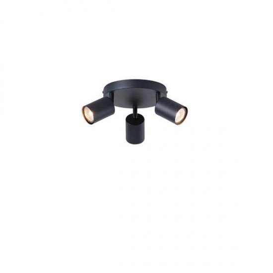 ΣΠΟΤ ΜΕΤΑΛΛΟ 3ΦΩΤΟ 3XGU10 Max 7W Φ180X135mm ΜΑΥΡΟ ARTE ILLUMINA OLYMP