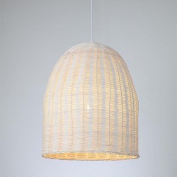 ΦΩΤΙΣΤΙΚΟ ΚΡΕΜΑΣΤΟ ΜΟΝΟΦΩΤΟ Ε27 MAX 15W 450X560mm RATTAN  ΛΕΥΚΟ ARTE ILLUMINA KAI
