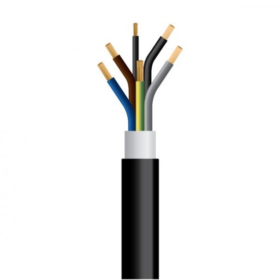 ΚΑΛΩΔΙΟ NYY J1VV-R 5Χ16+1,5mm² ΜΑΥΡΟ (500m/Drum)