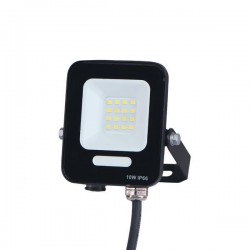 ΠΡΟΒΟΛΕΑΣ LED SMD 10W ΜΑΥΡΟΣ IP66 6500K PLUS
