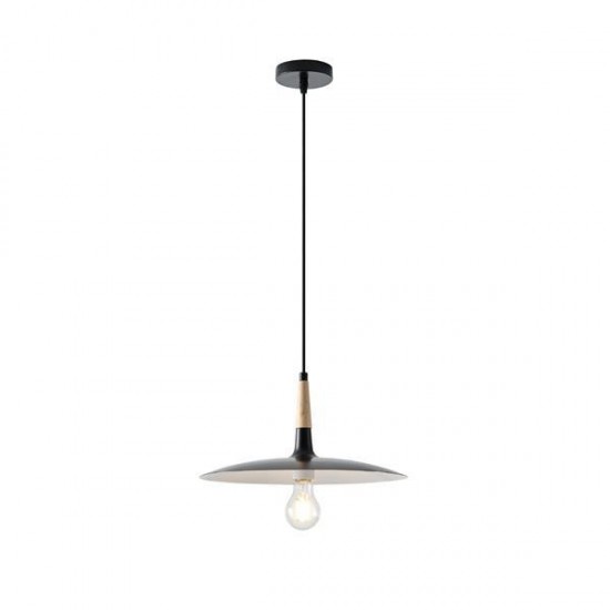 ΦΩΤΙΣΤΙΚΟ ΚΡΕΜΑΣΤΟ ΜΕΤΑΛΛΟ-ΞΥΛΟ ΜΟΝΟΦΩΤΟ 1XE27 Max 15W Φ350X1250mm ΜΑΥΡΟ-ΞΥΛΟ ARTE ILLUMINA ESSENTIAL